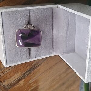 Star Amethyst Solid Sterling Silver 925 ring. Size 5.5